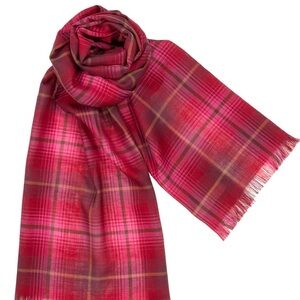 Lochcarron of Scotland Red Plaid Scarf